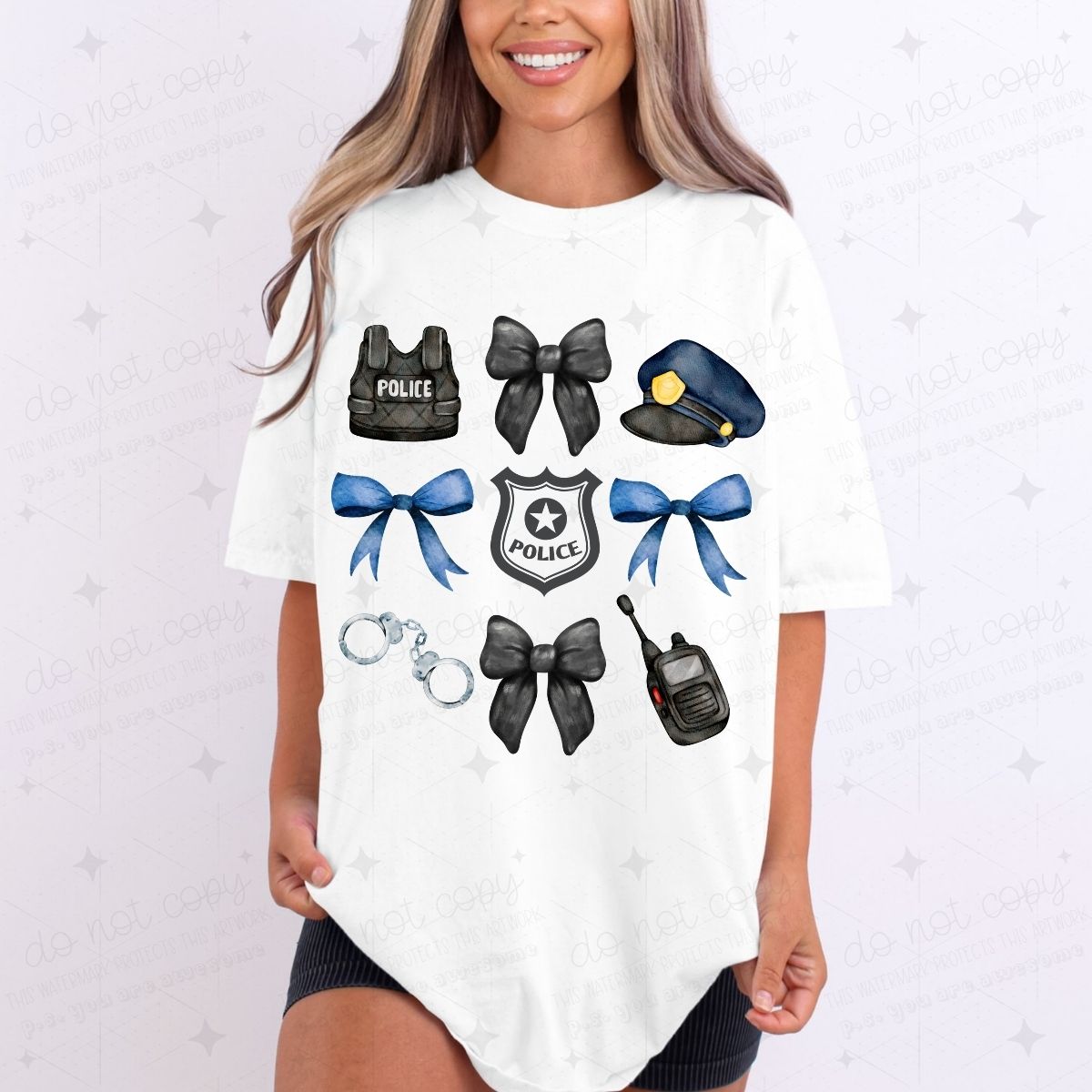 COQUETTE POLICE COLLAGE - DTF TRANSFER