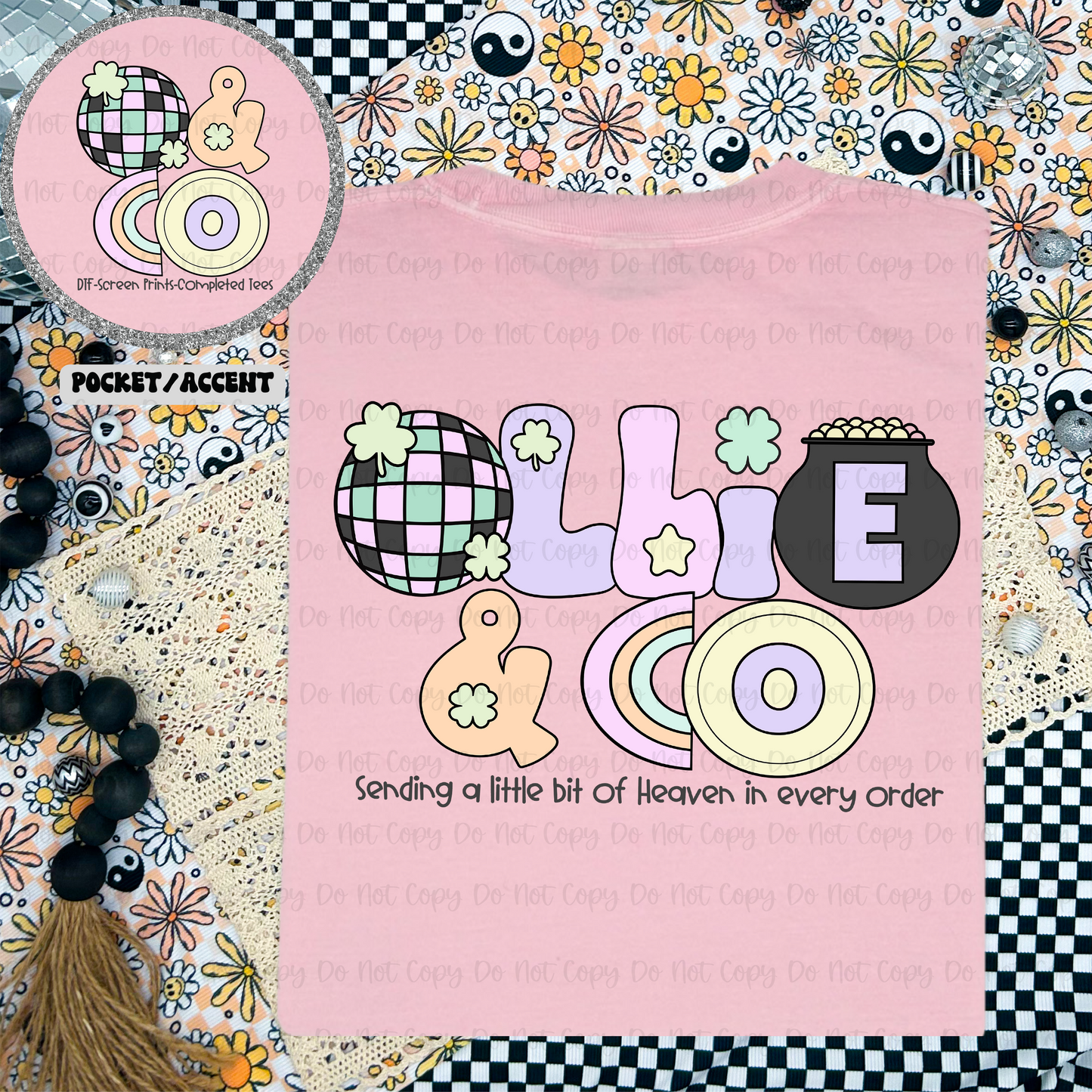 RETRO ST. PATRICK'S DAY BUSINESS NAMES - FRONT+BACK - CUSTOM TRANSFER