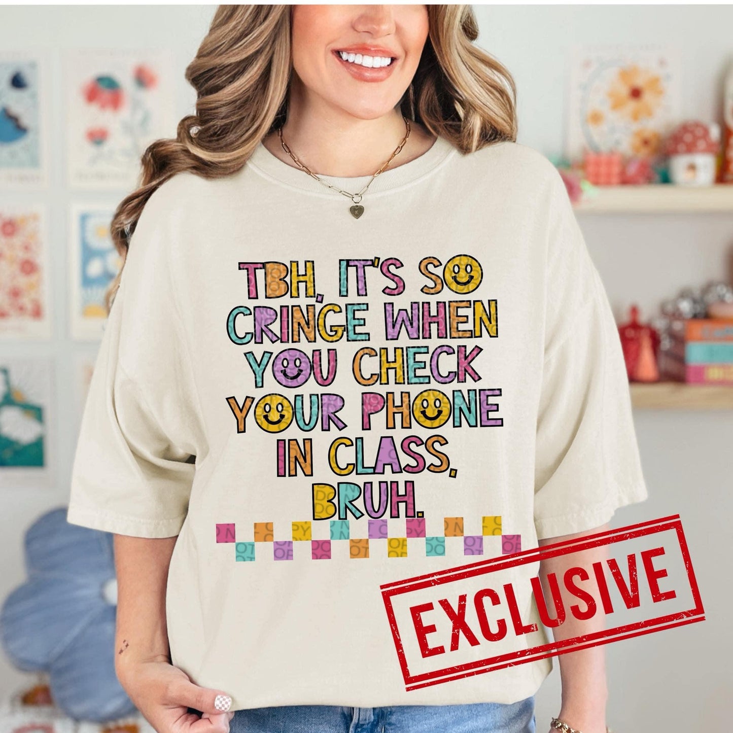 TBH IT'S CRINGE WHEN YOU CHECK YOUR PHONE IN CLASS BRUH *O&C EXCLUSIVE* - DTF TRANSFER