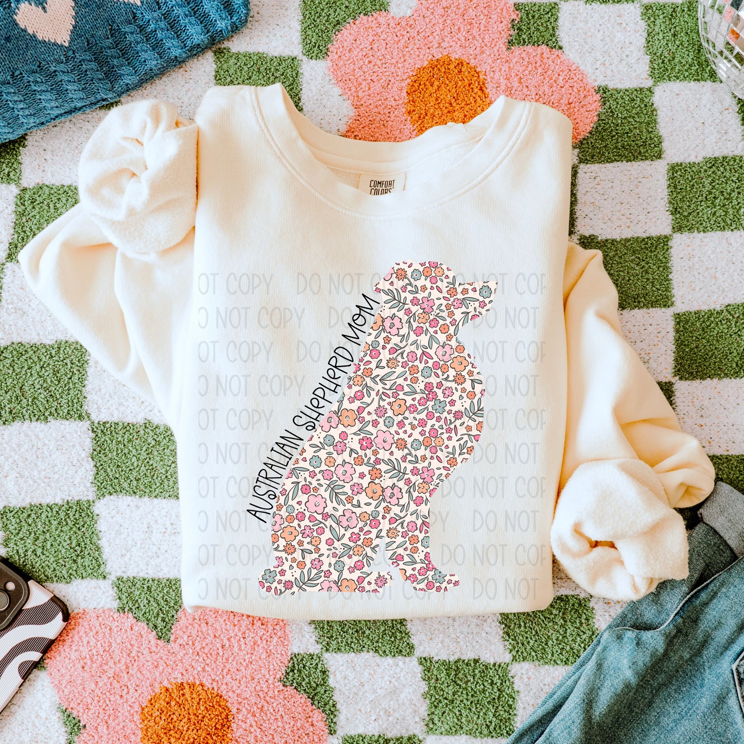 DOG MOM FLORAL - DTF TRANSFER