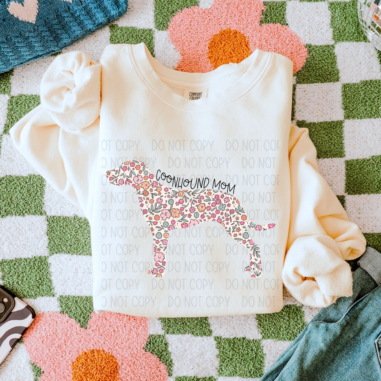 DOG MOM FLORAL - DTF TRANSFER