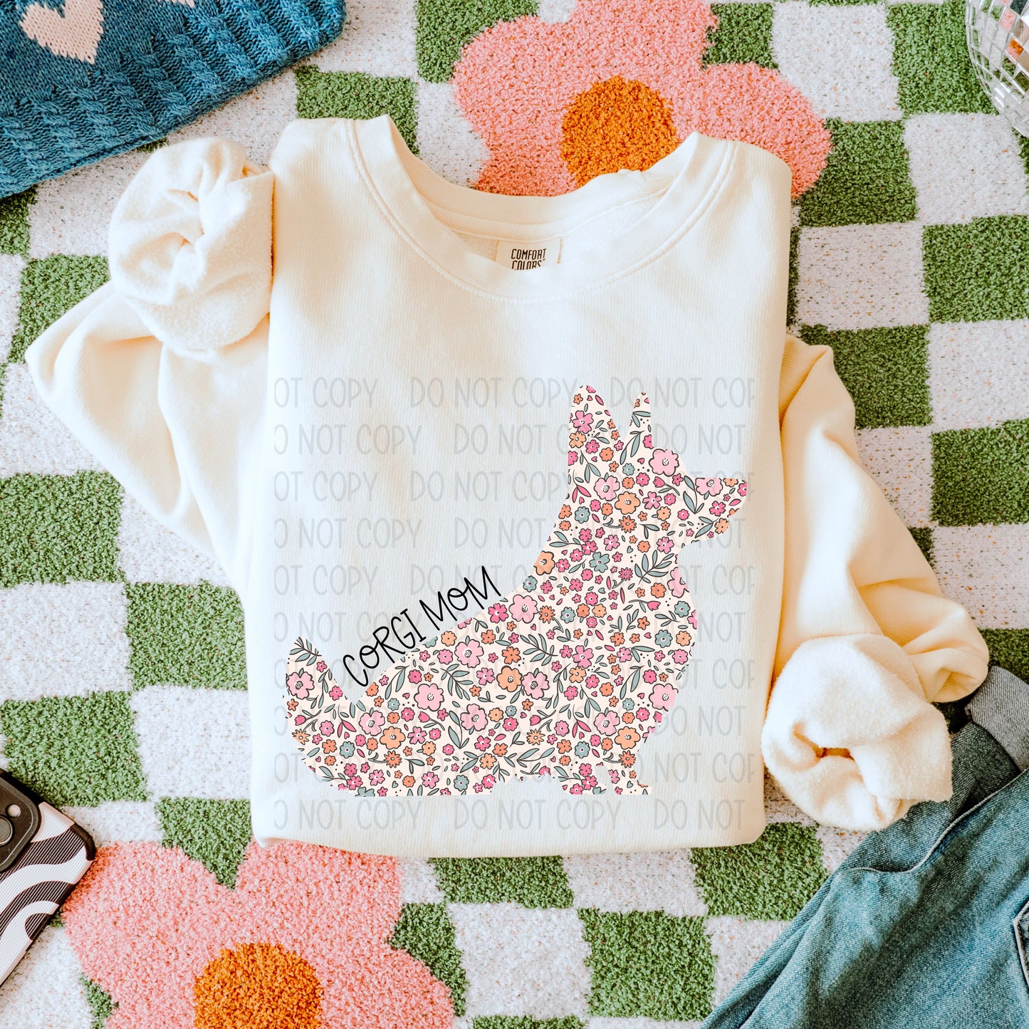 DOG MOM FLORAL - DTF TRANSFER