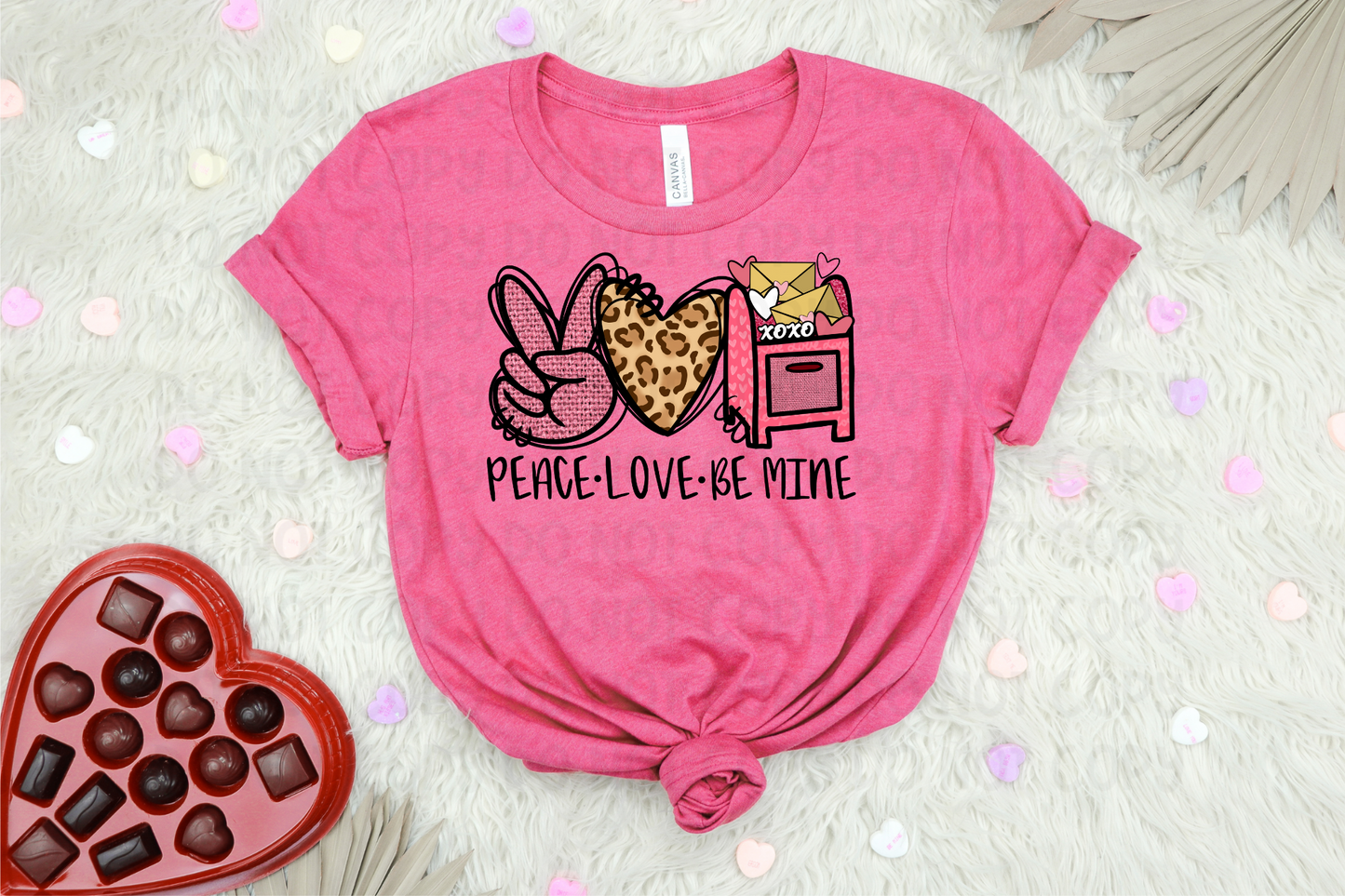 PEACE LOVE BE MINE - DTF TRANSFER