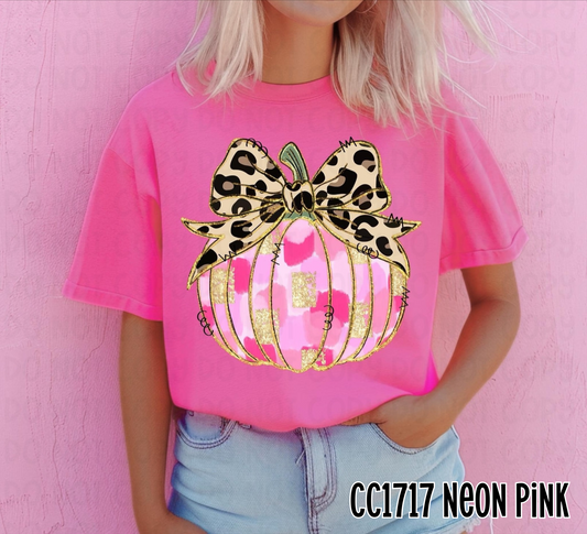 PINK BRUSHSTROKE PUMPKIN - DTF TRANSFER