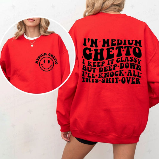 MEDIUM GHETTO - FRONT+BACK - DTF TRANSFER