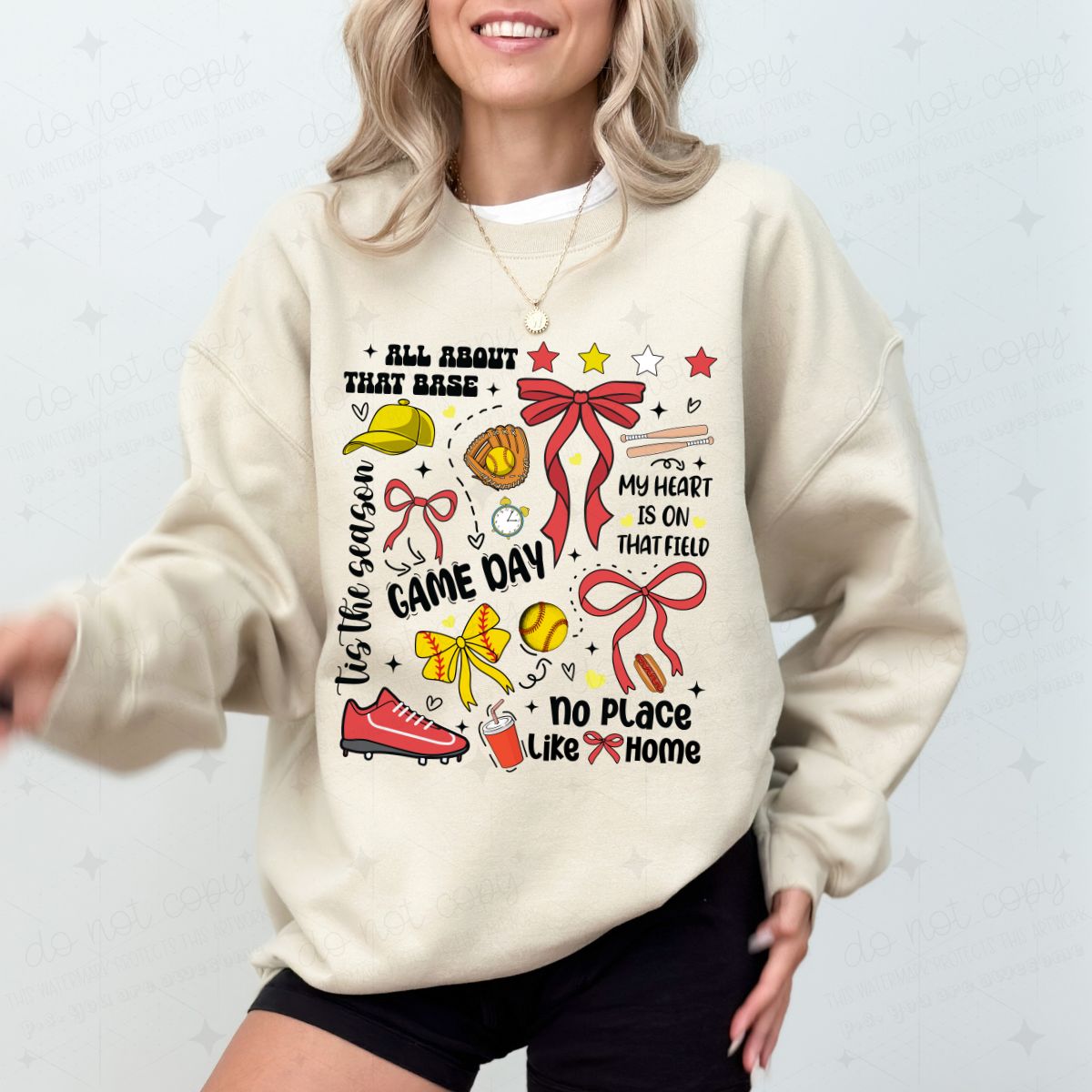 SOFTBALL DOODLE - DTF TRANSFER