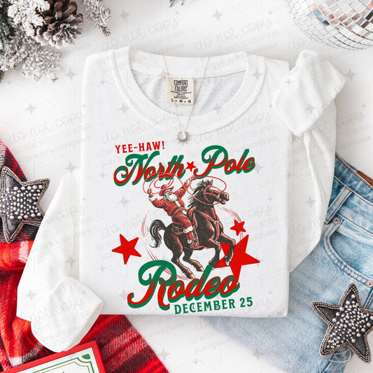 YEE-HAW! NORTH POLE RODEO - DTF TRANSFER