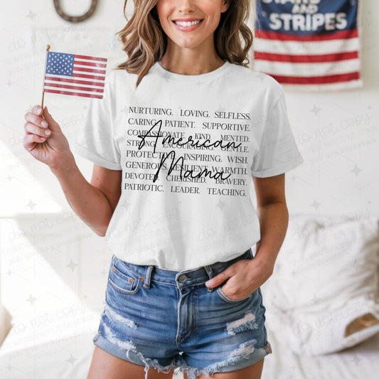 AMERICAN MAMA - DTF TRANSFER