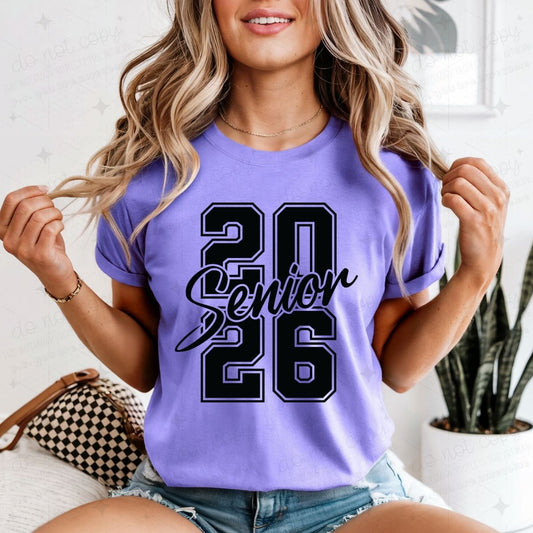 2026 SENIOR - BLACK - DTF TRANSFER