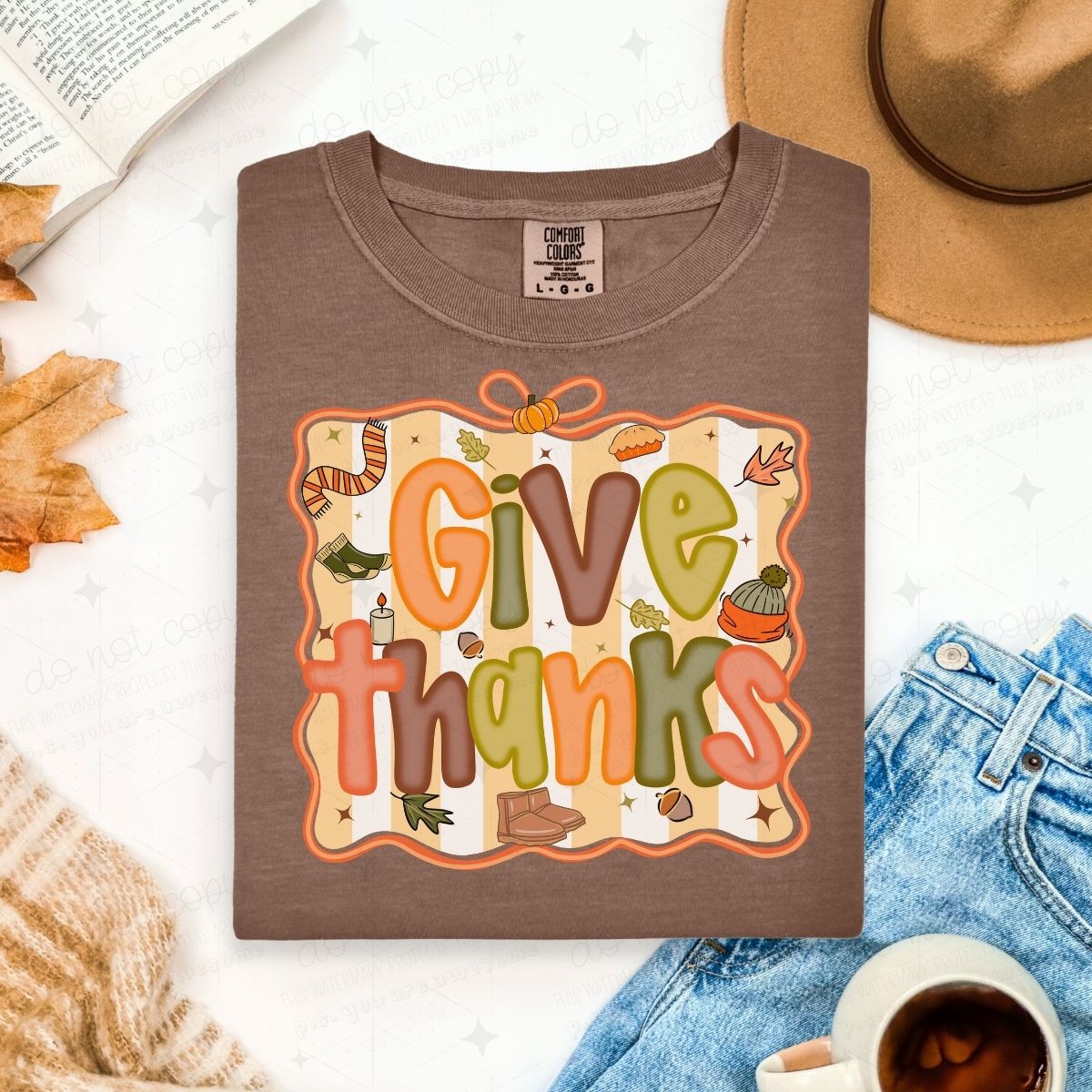 COQUETTE GIVE THANKS - DTF TRANSFER