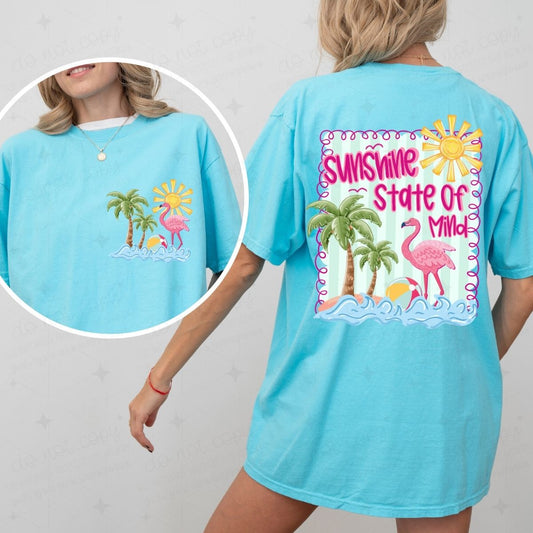 SUNSHINE STATE OF MIND - FRONT+BACK - DTF TRANSFER