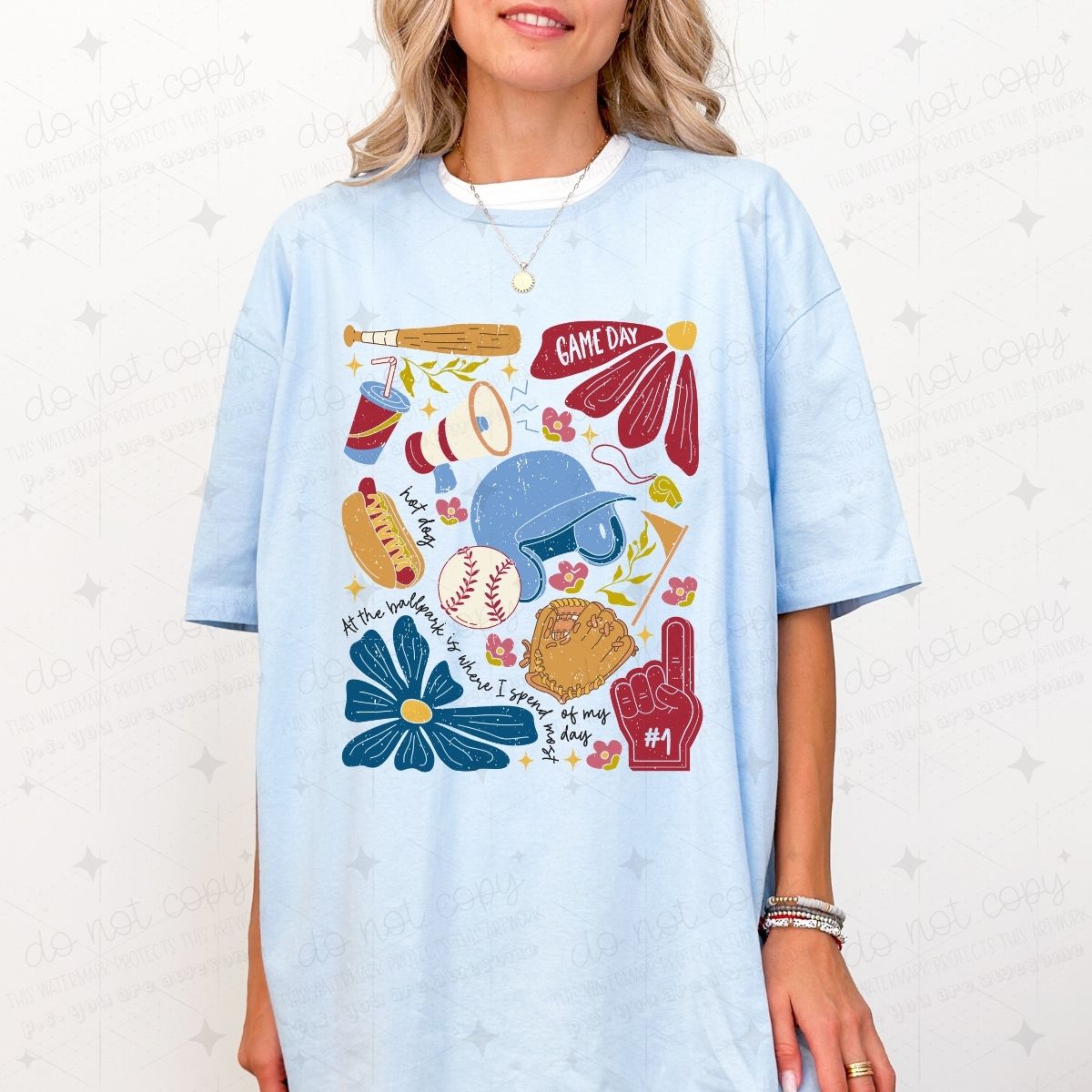 BASEBALL DOODLE - DTF TRANSFER