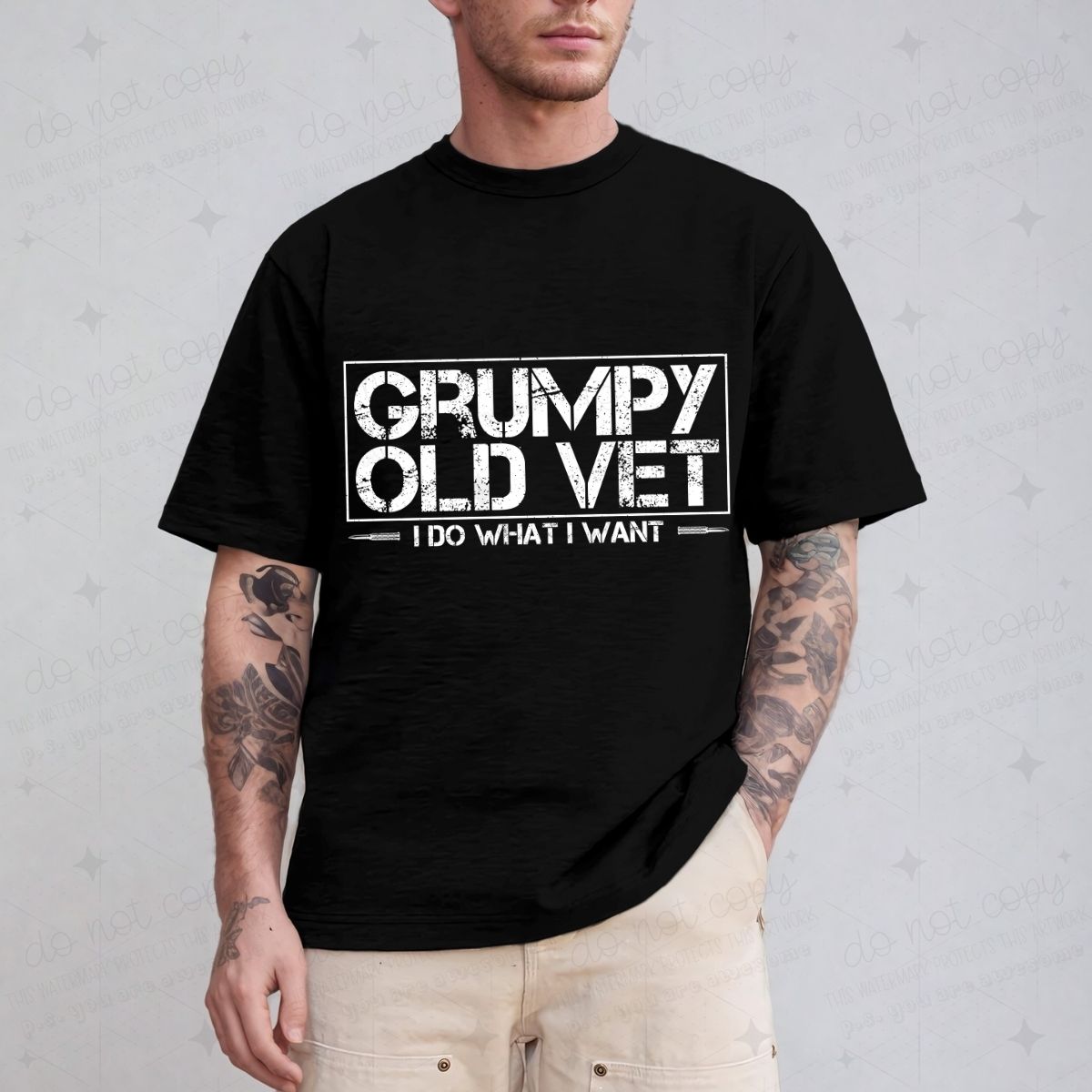 GRUMPY OLD VET - DTF TRANSFER
