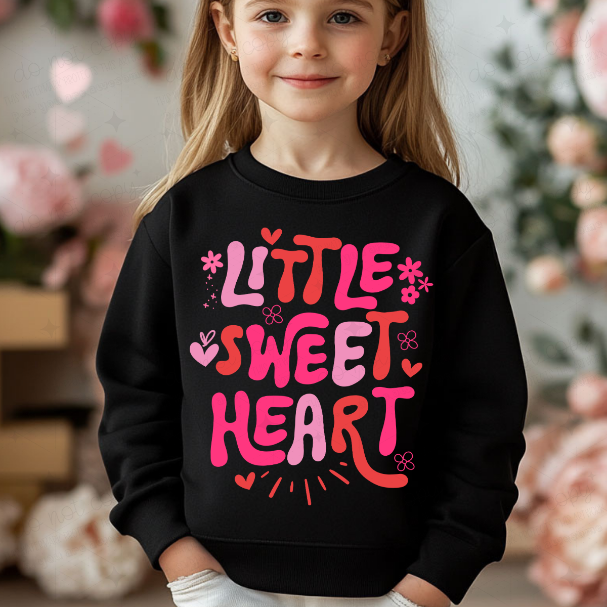 LITTLE SWEET HEART - MULTICOLOR TEXT - DTF TRANSFER