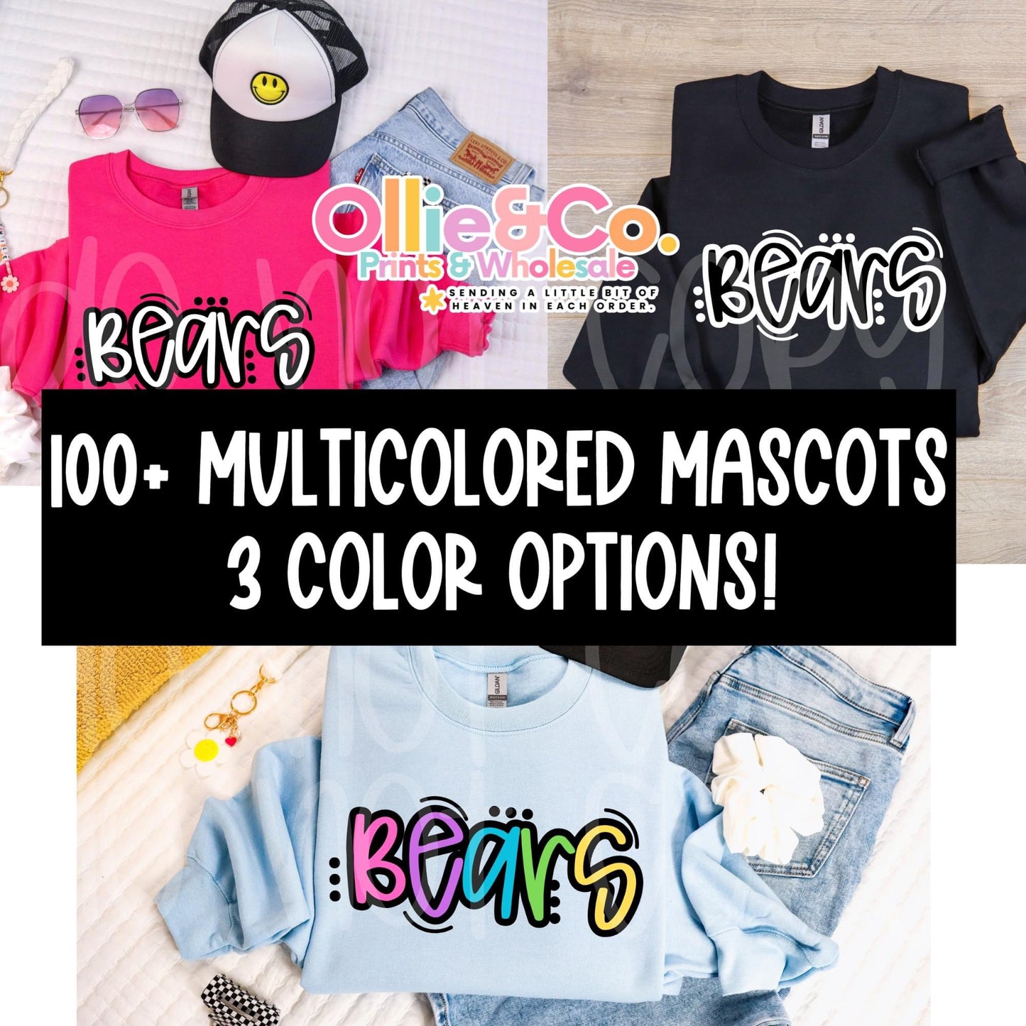 Multicolored Mascots - DTF TRANSFER