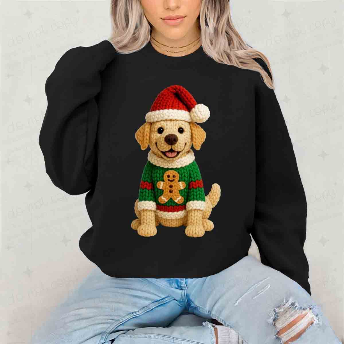 CHRISTMAS LABRADOR - FAUX YARN - DTF TRANSFER