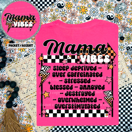 MAMA VIBES - FRONT+BACK - DTF TRANSFER