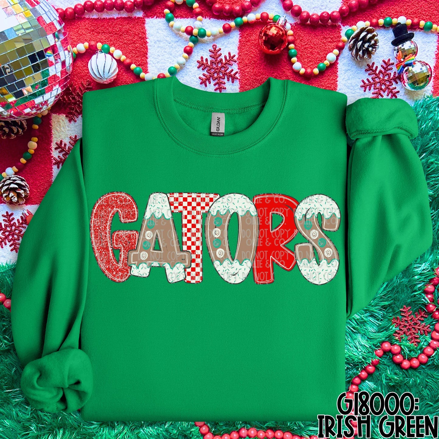 HAND LETTERED GINGERBREAD SCHOOL SPIRIT - MOCKUP ONLY