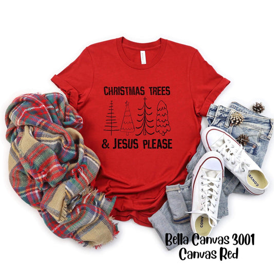 CHRISTMAS TREES & JESUS PLEASE - DTF TRANSFER