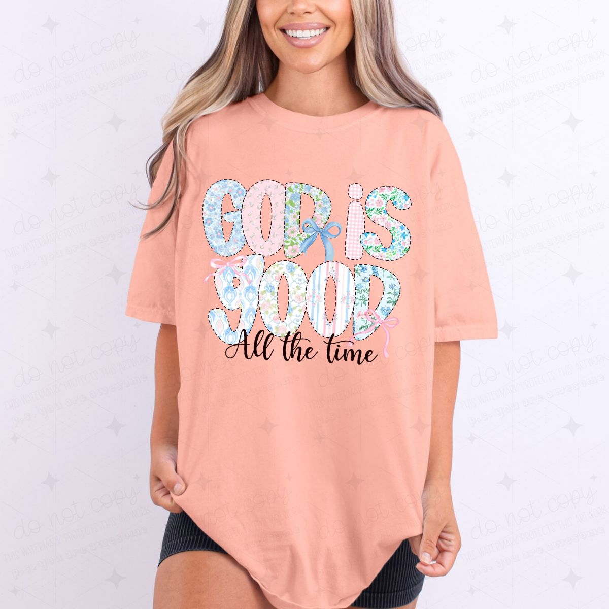 COQUETTE GOD IS GOOD ALL THE TIME - DTF TRANSFER