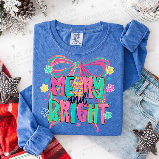 COQUETTE MERRY AND BRIGHT - BLACK - DTF TRANSFER