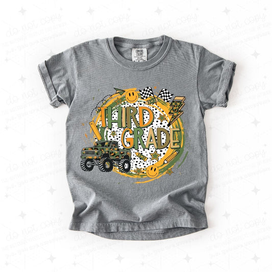 MONSTER TRUCK THIRD GRADE - DTF TRANSFER