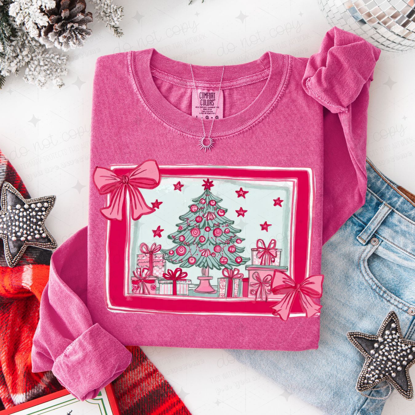 COQUETTE CHRISTMAS TREE AND GIFTS - DTF TRANSFER