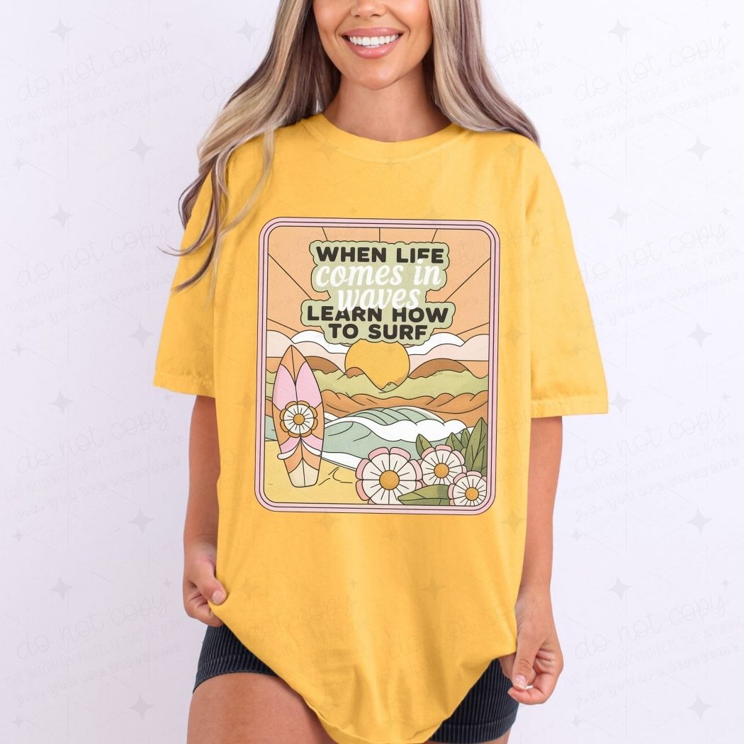 LEARN HOW TO SURF - DTF TRANSFER