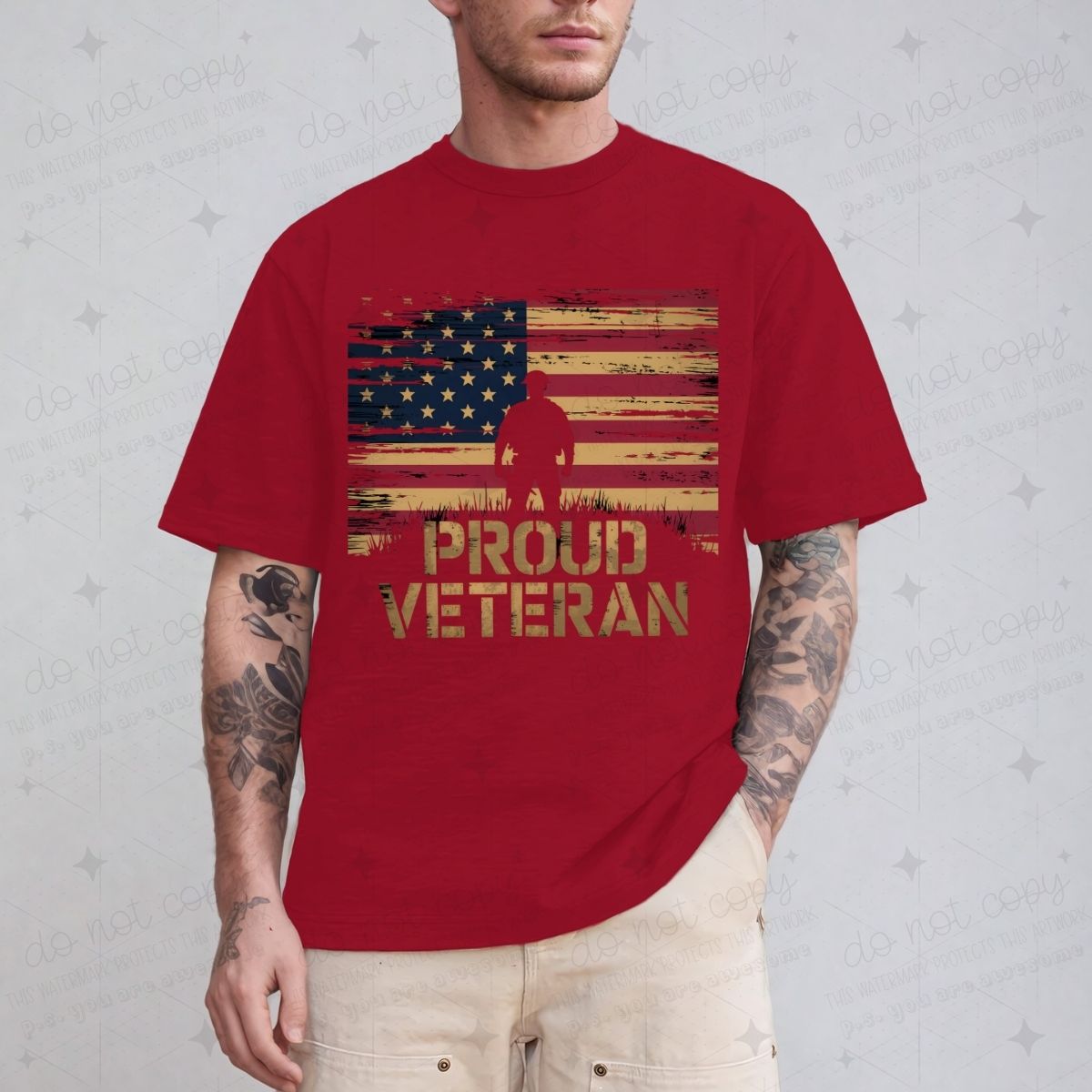 PROUD VETERAN - DTF TRANSFER