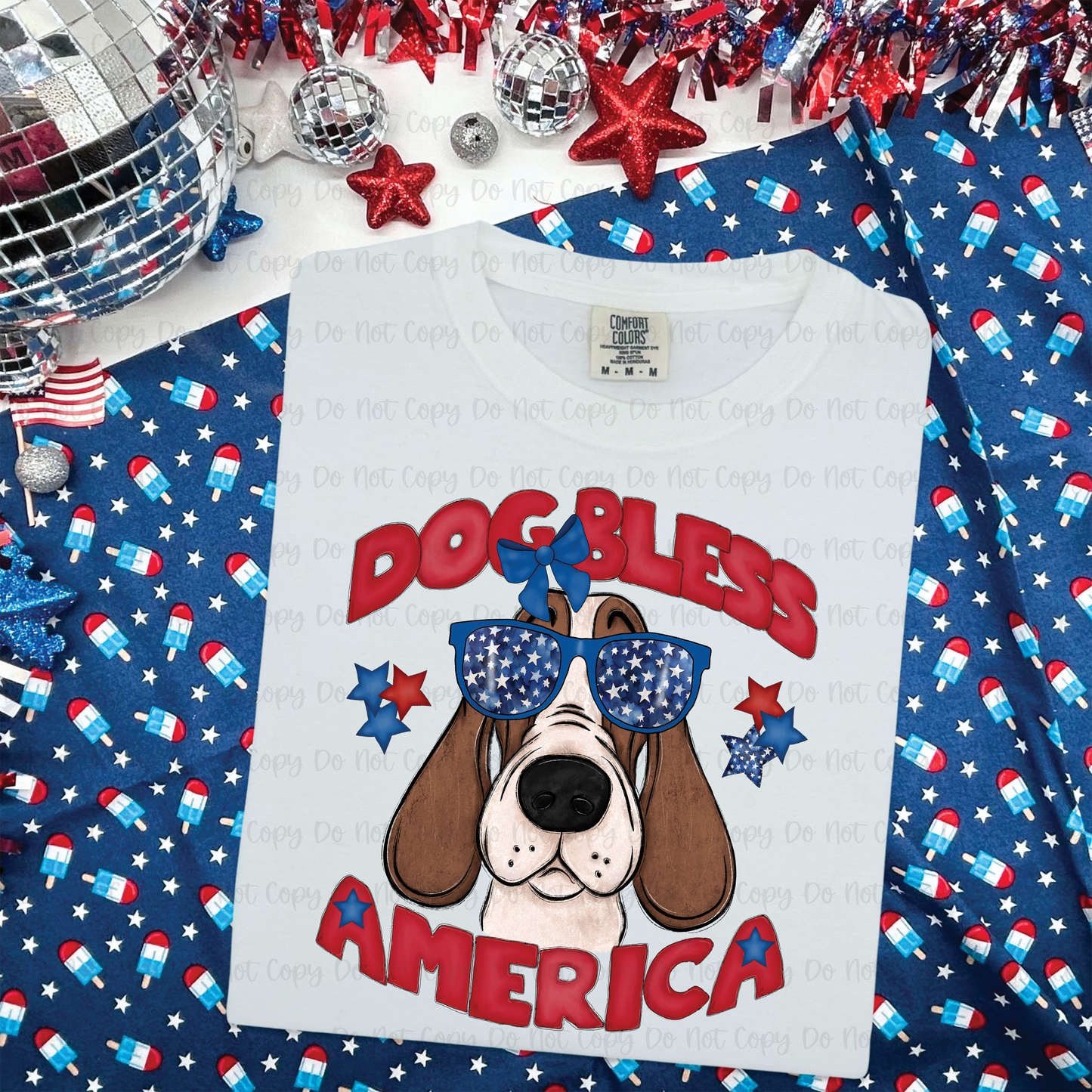 DOG BLESS AMERICA - DTF TRANSFER