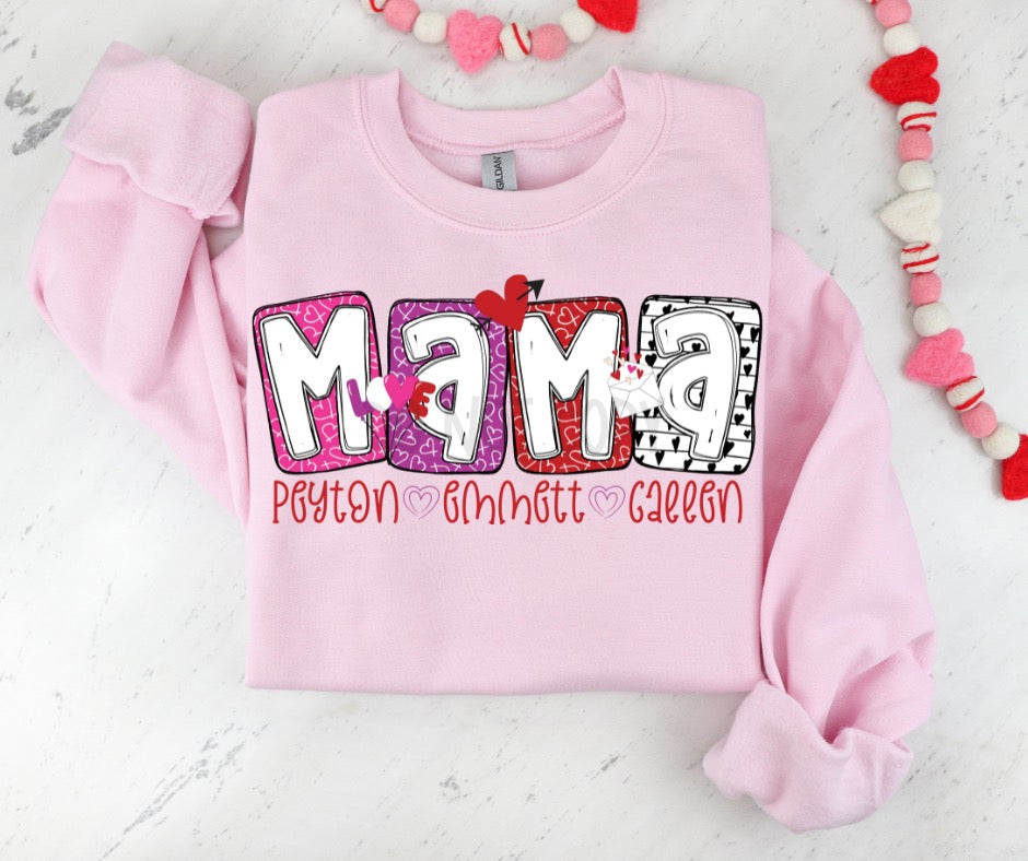 BOXY VALENTINE TITLE W/ KIDS NAMES - CUSTOM TRANSFER