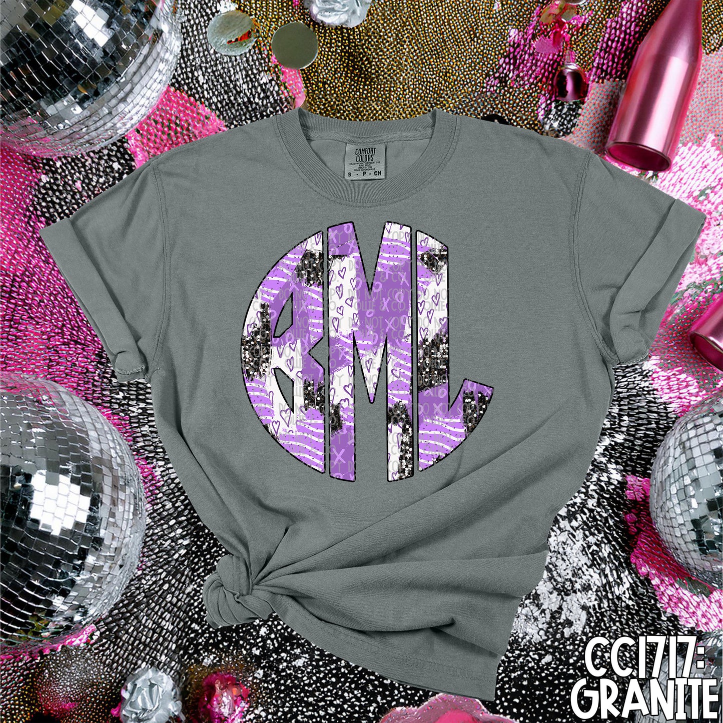 BRUSHSTROKE VALENTINE MONOGRAM - CUSTOM TRANSFER