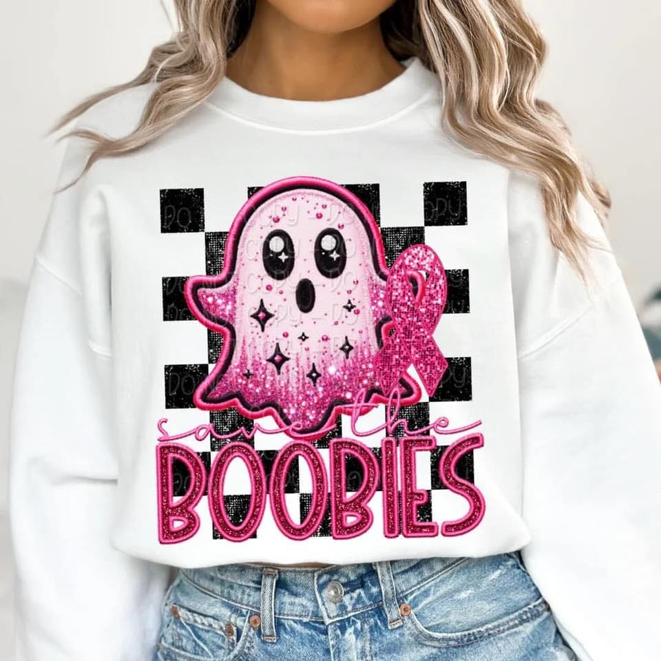 SAVE THE BOOBIES *OLLIE & CO. EXCLUSIVE* - DTF TRANSFER