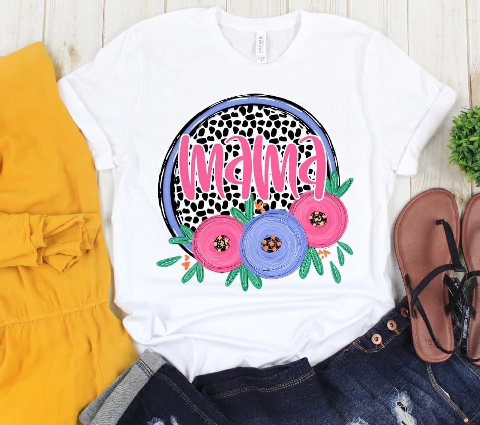 DOT & FLORAL NAMES - DTF TRANSFER