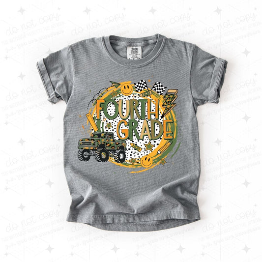 MONSTER TRUCK FOURTH GRADE - DTF TRANSFER