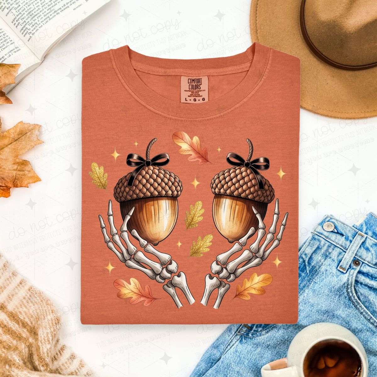 COQUETTE PINECONE SKELLIE HANDS - DTF TRANSFER