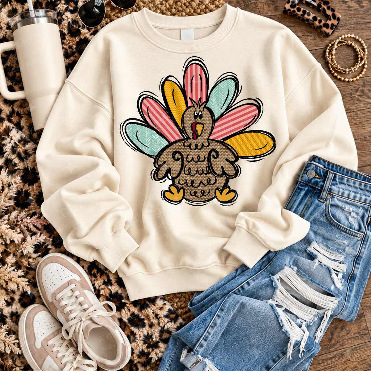 TURKEY DOODLE - DTF TRANSFER