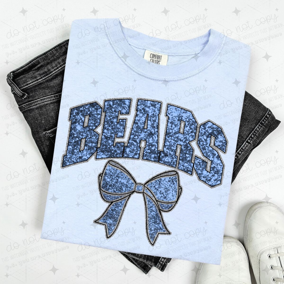 COQUETTE MASCOTS - FAUX SEQUIN - DTF TRANSFER