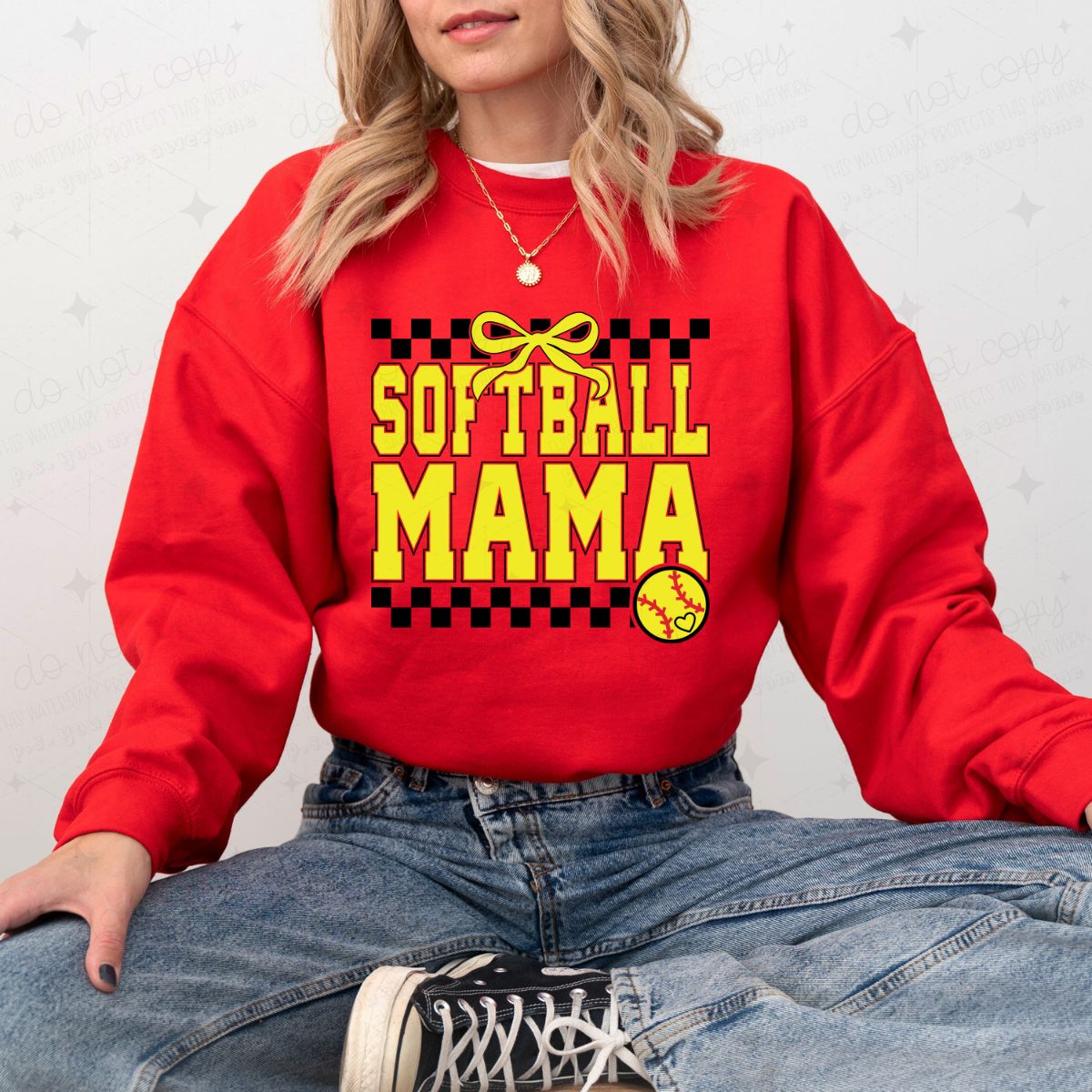 COQUETTE SOFTBALL MAMA - DTF TRANSFER