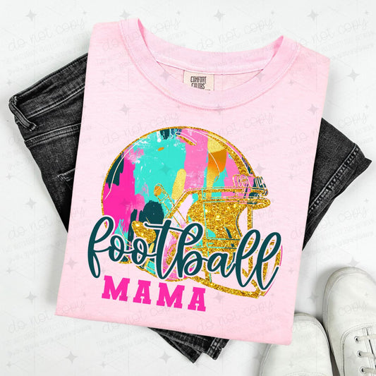 FOOTBALL MAMA - FAUX GLITTER - DTF TRANSFER