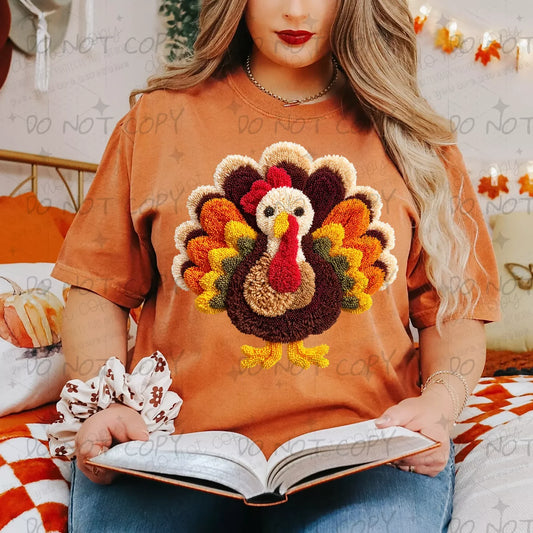 TURKEY FAUX YARN PUNCH - DTF TRANSFER