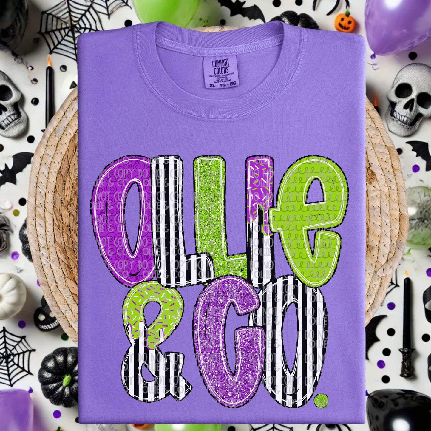 Purple & Lime Green Names MOCKUP ONLY