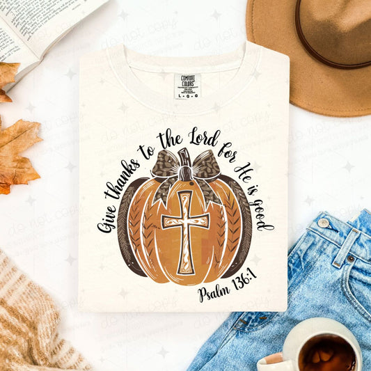 COQUETTE GIVE THANKS TO THE LORD FOR HE IS GOOD - DTF TRANSFER