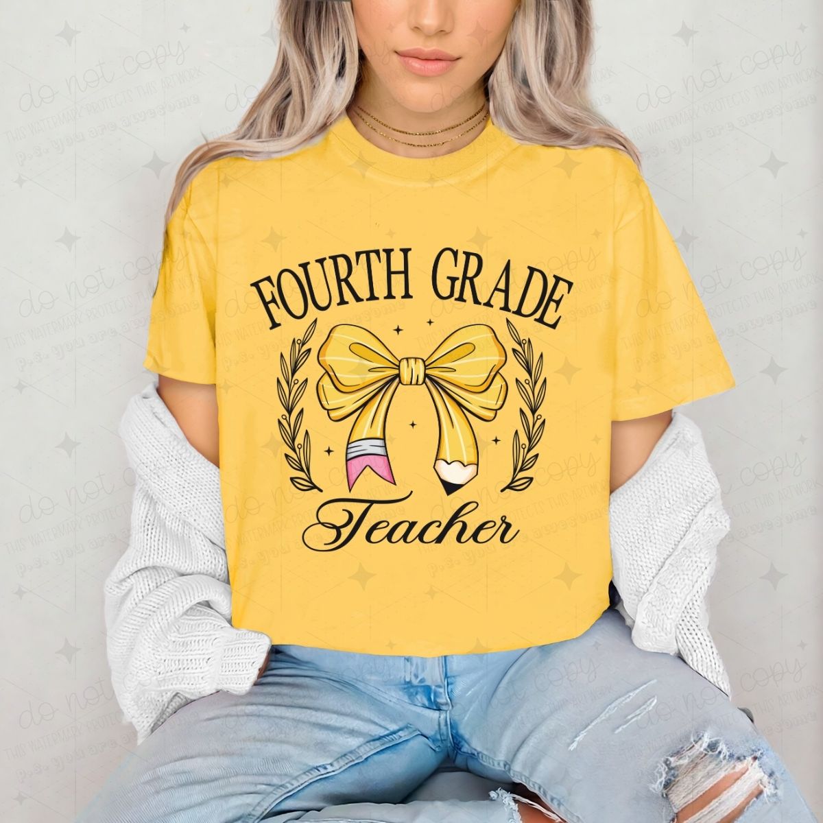 COQUETTE FOURTH GRADE TEACHER - DTF TRANSFER