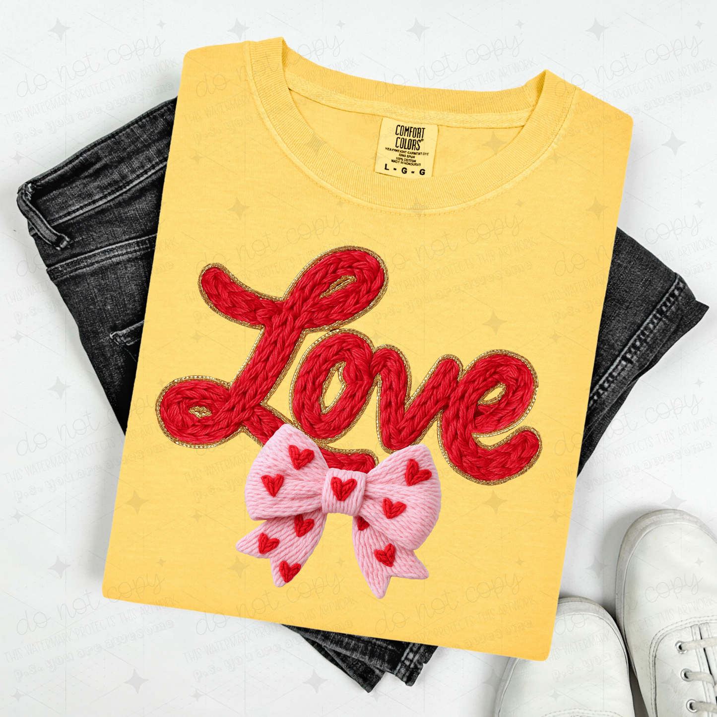 COQUETTE LOVE - FAUX YARN - DTF TRANSFER