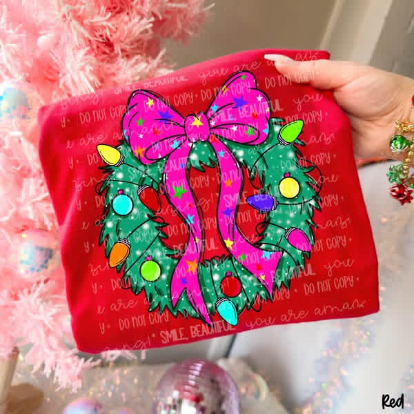 CHRISTMAS WREATH - DTF TRANSFER