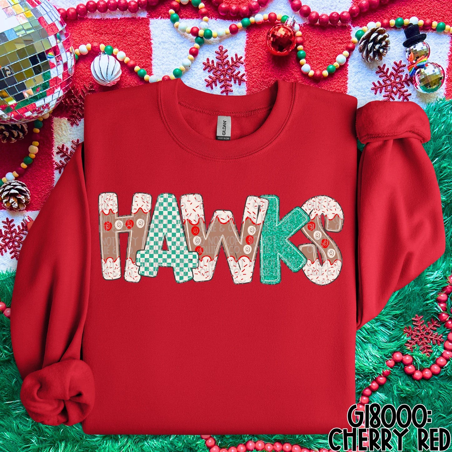 HAND LETTERED GINGERBREAD SCHOOL SPIRIT - MOCKUP ONLY