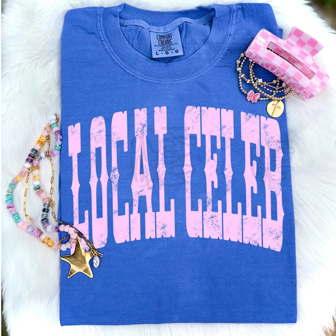 LOCAL CELEB PINK GRUNGE WESTERN - DTF TRANSFER
