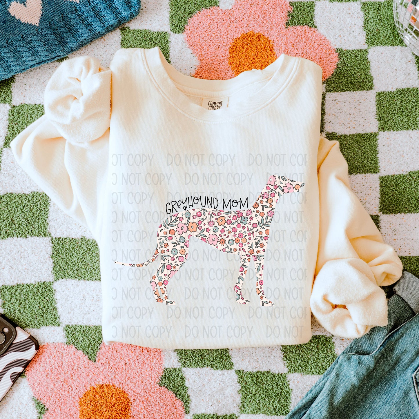 DOG MOM FLORAL - DTF TRANSFER