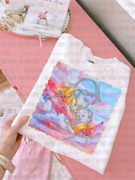 JESUS HOLDING BABY CLOSEUP WATERCOLOR *OLLIE & CO. EXCLUSIVE* - DTF TRANSFER